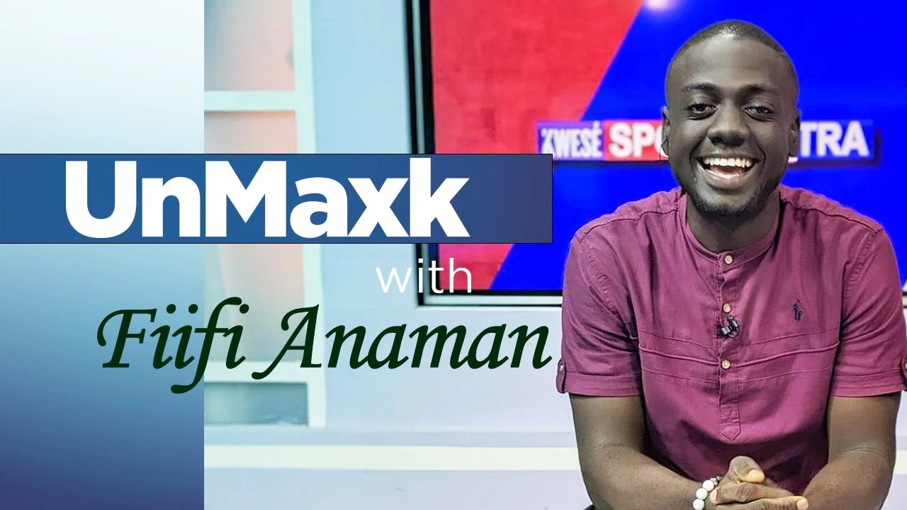 UnMaxk with Fiifi Anaman: Fiifi smiling during the DelSoka interview
